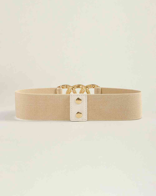Zinc Alloy Buckle Elastic Wide Belt