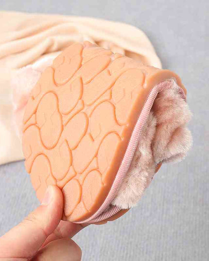 Faux Fur Crisscross Strap Slippers