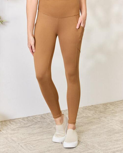 Zenana Full Size Wide Waistband High Waist Leggings