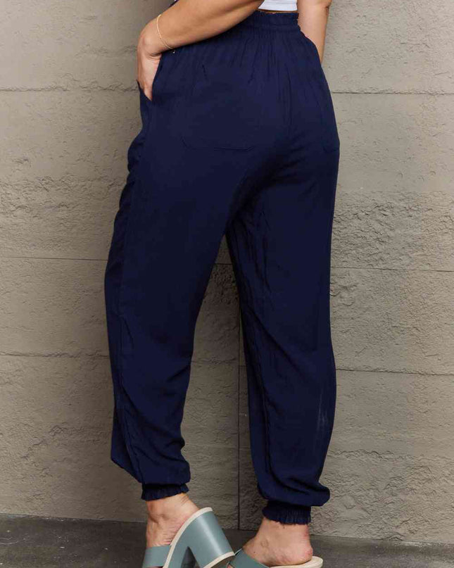 Tied Long Joggers with Pockets