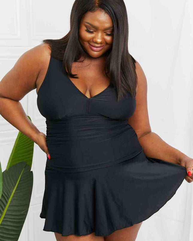 Marina West Swim Full Size Clear Waters Swim Dress in Black