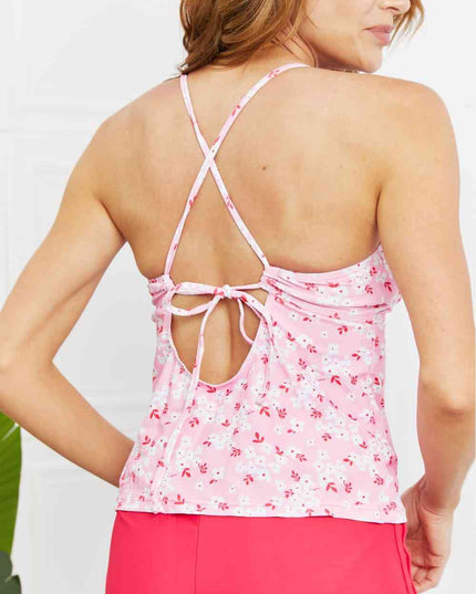 Marina West Swim By The Shore Full Size Two-Piece Swimsuit in Blossom Pink