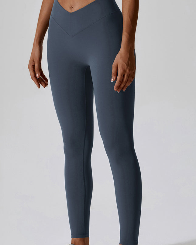 Slim Fit Wide Waistband Sports Leggings