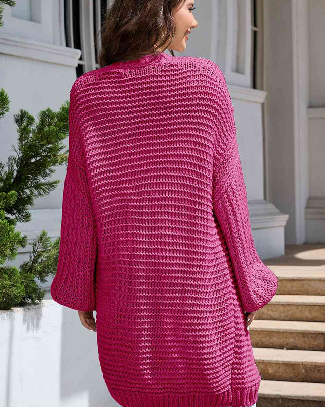 Open Front Longline Cardigan