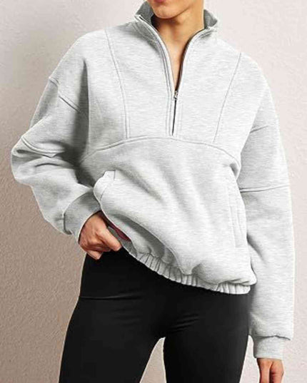 Half-Zip Long Sleeve Sweatshirt