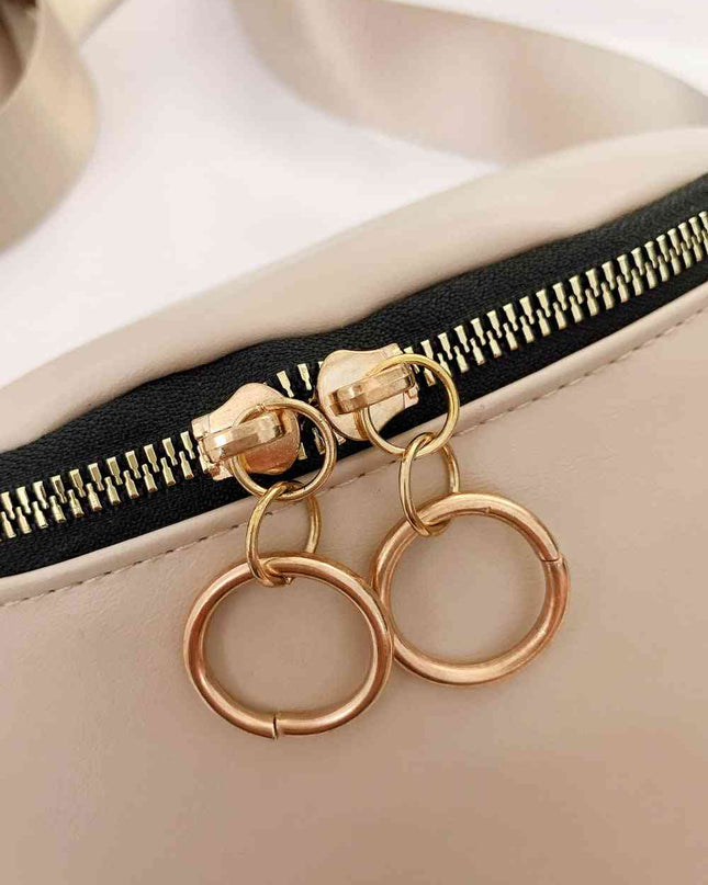 PU Leather Sling Bag with Small Purse