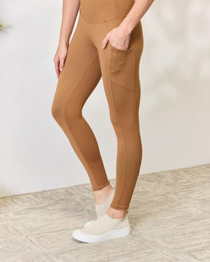 Zenana Full Size Wide Waistband High Waist Leggings