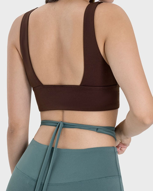 Backless Wide Strap Active Bra