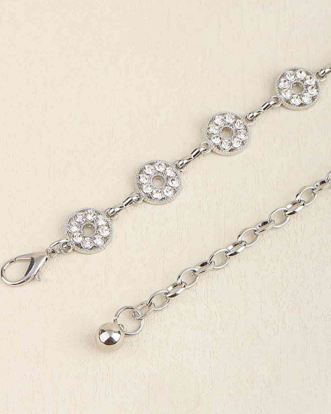 Rhinestone Decor Zinc Alloy Belt