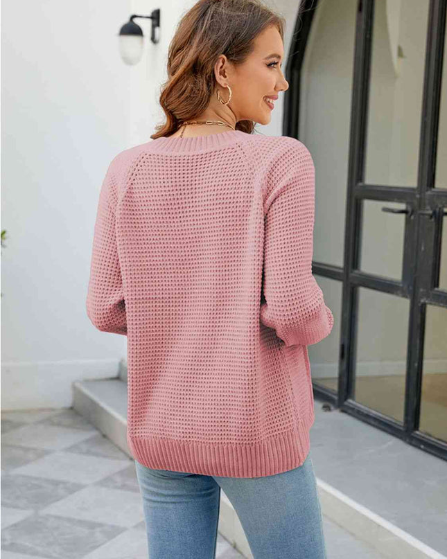 Zip-Up Round Neck Cardigan
