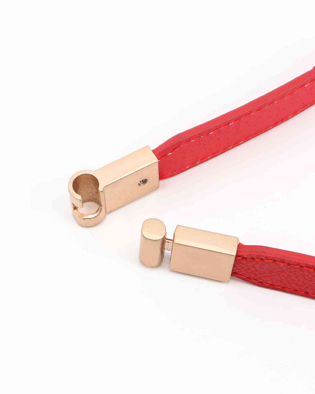 PU Elastic Skinny Belt