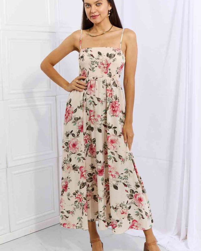 OneTheLand Hold Me Tight Sleeveless Floral Maxi Dress in Pink