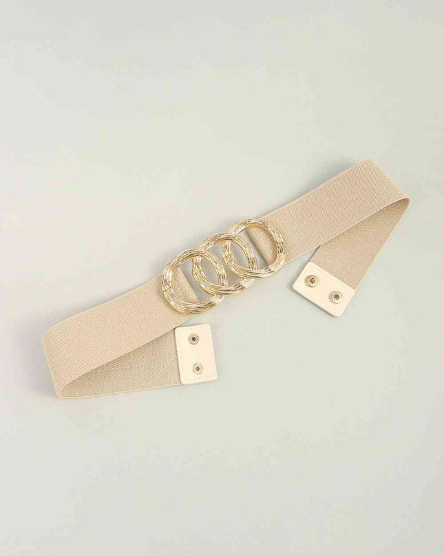 Zinc Alloy Buckle Elastic Wide Belt