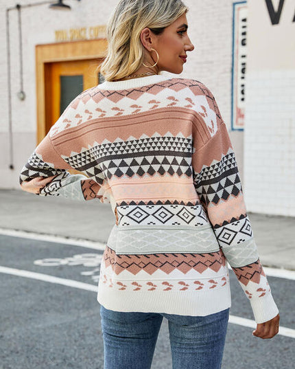 Round Neck Drop Shoulder Sweater
