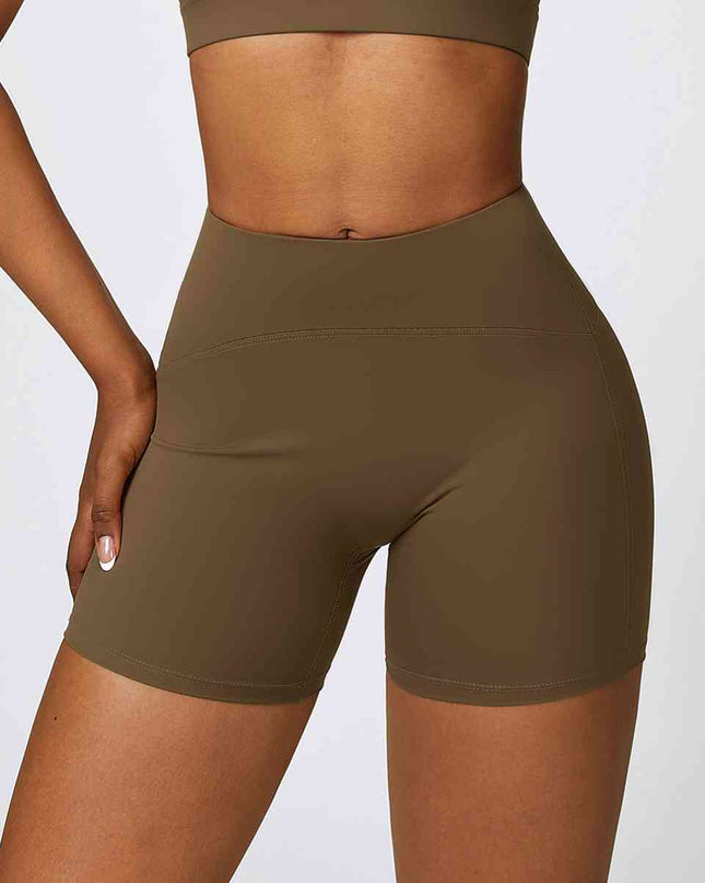 Wide Waistband Slim Fit Sports Shorts