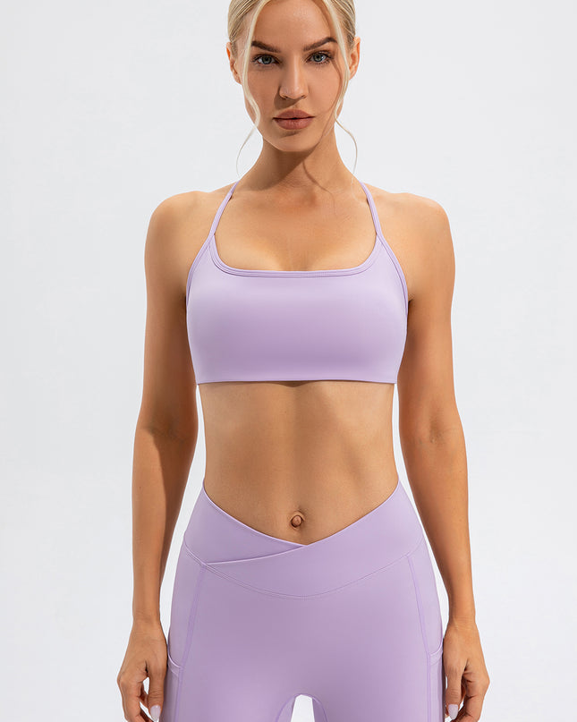 Crisscross Spaghetti Strap Active Cami