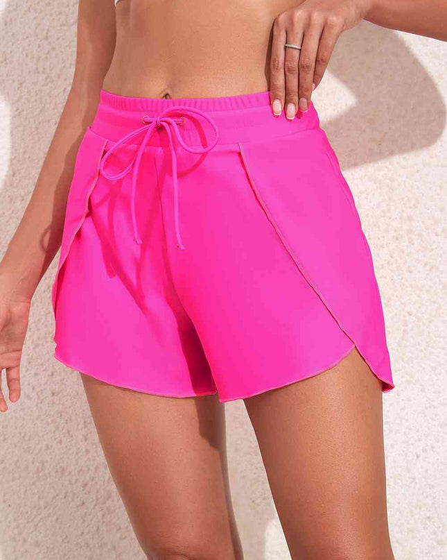 Drawstring Waist Swim Shorts