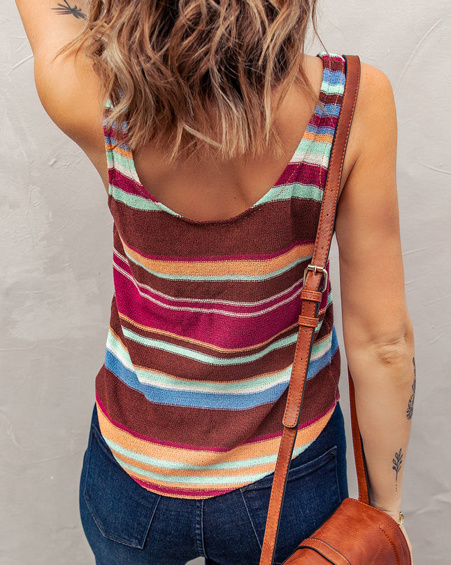 Striped Scoop Neck Tank