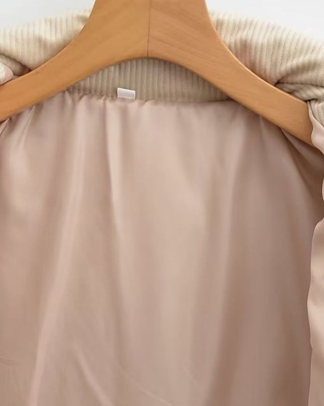 Zip Up Drawstring Winter Coat with Pockets