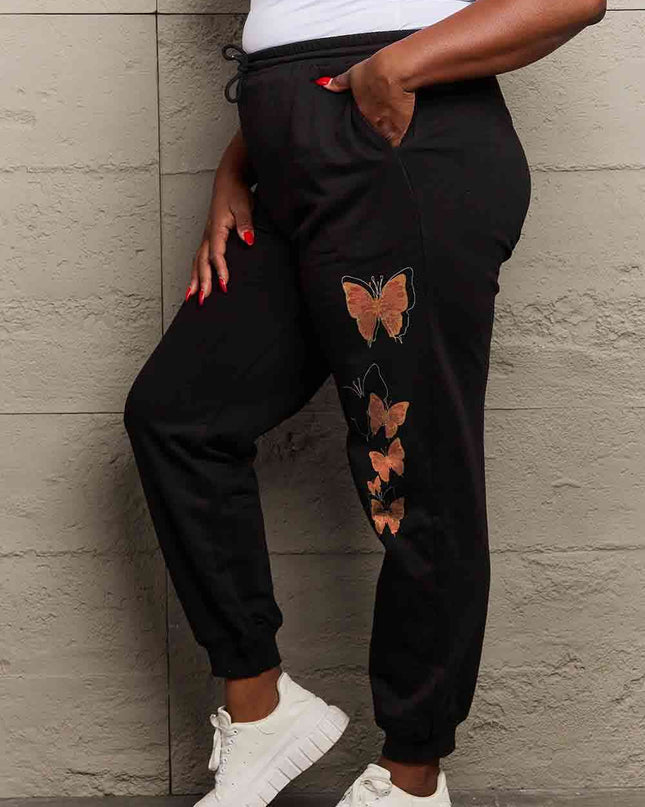Simply Love Full Size Butterfly Graphic Sweatpants