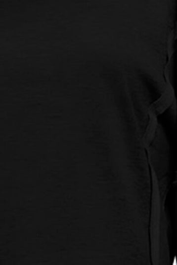 Exposed Seam High-Low Slit Sweatshirt