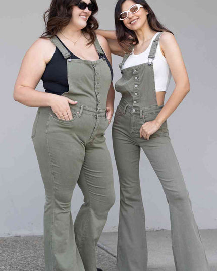 Judy Blue Full Size Kelsey Flare Tummy Control Overalls