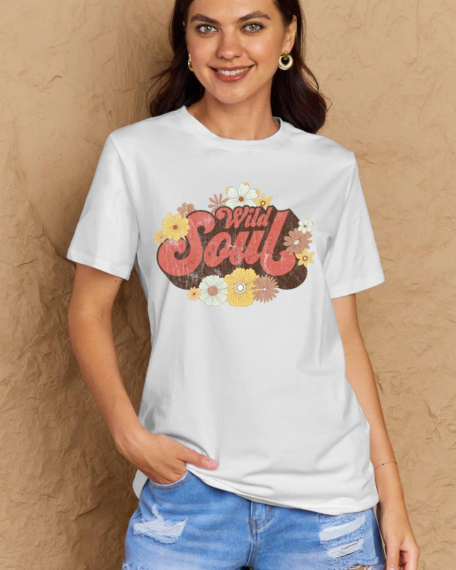 Simply Love Full Size WILD SOUL Graphic Cotton T-Shirt