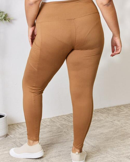 Zenana Full Size Wide Waistband High Waist Leggings