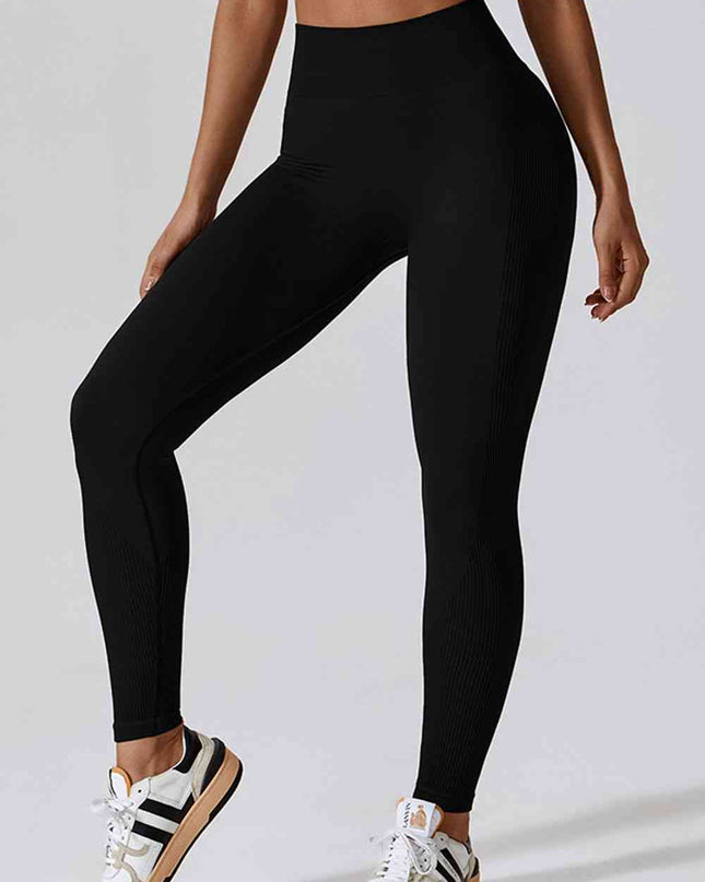 Wide Waistband Slim Fit Long Sports Leggings
