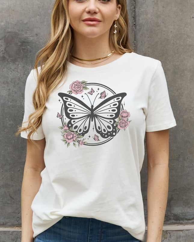 Simply Love Simply Love Full Size Butterfly Graphic Cotton Tee