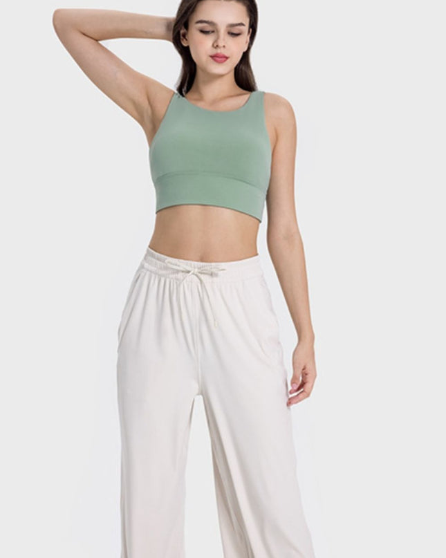 Backless Wide Strap Active Bra