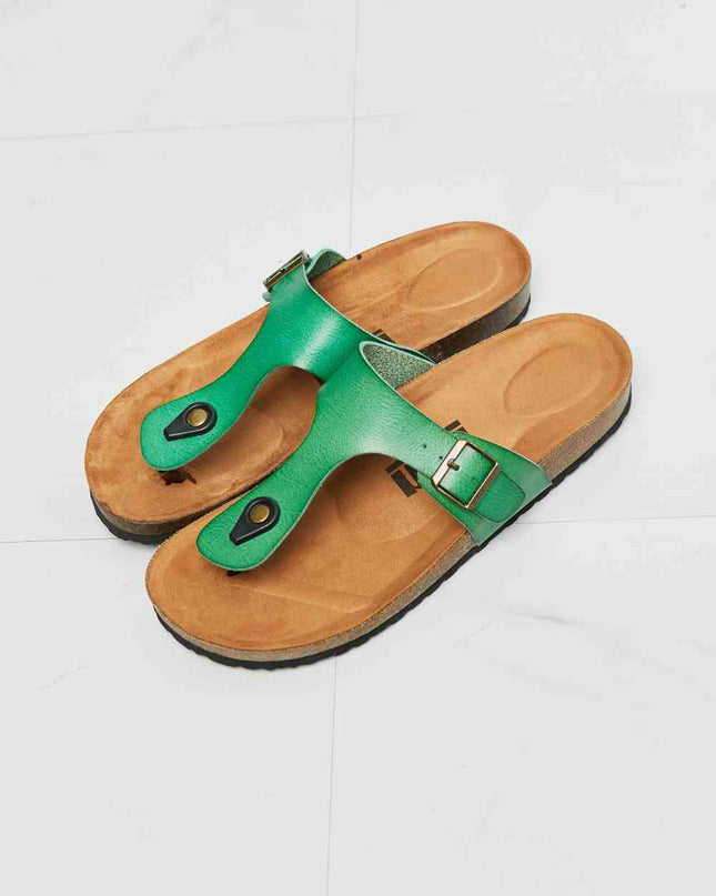 MMShoes Drift Away T-Strap Flip-Flop in Green
