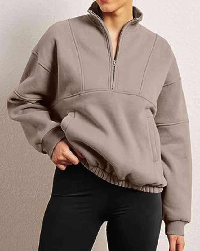 Half-Zip Long Sleeve Sweatshirt