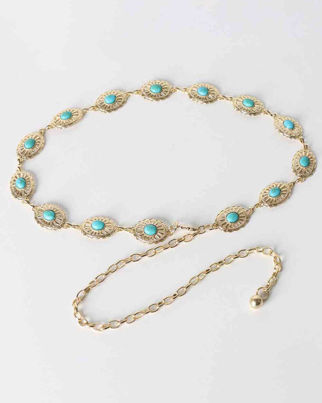 Contrast Lobster Clasp Alloy Chain Belt