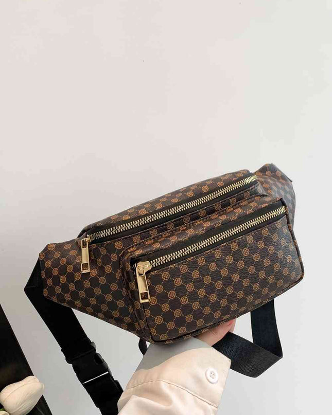 Printed PU Leather Sling Bag