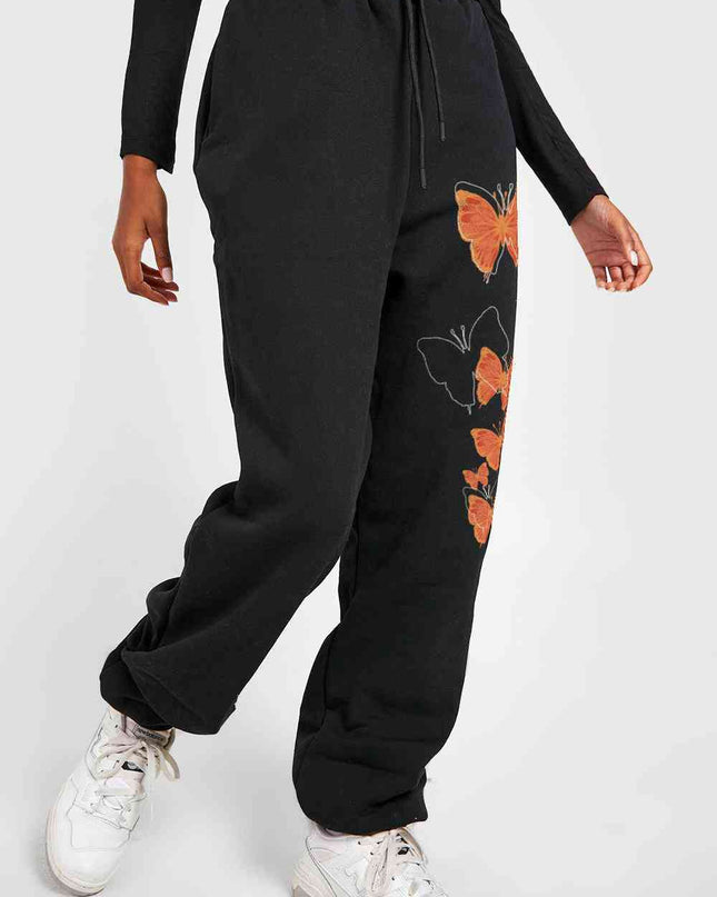 Simply Love Full Size Butterfly Graphic Sweatpants