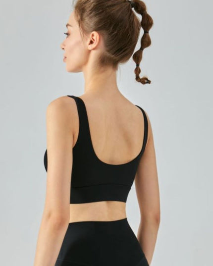 Breathable Zip-Up Sports Bra