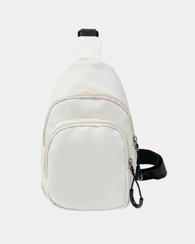 Contrast Strap Nylon Sling Bag
