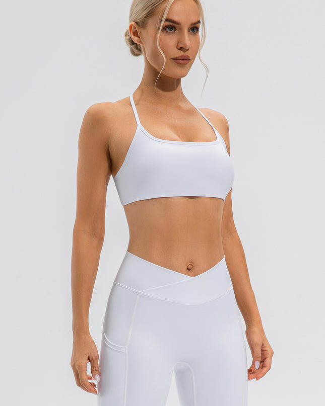 Crisscross Spaghetti Strap Active Cami