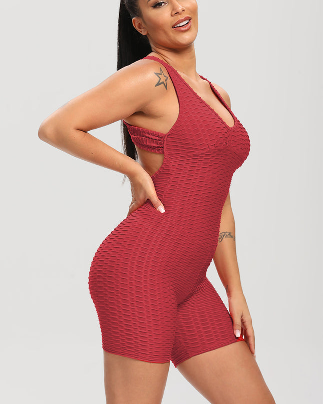 Crisscross Wide Strap Active Romper