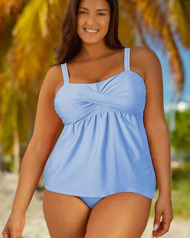 Full Size Adjustable Strap Tankini Set