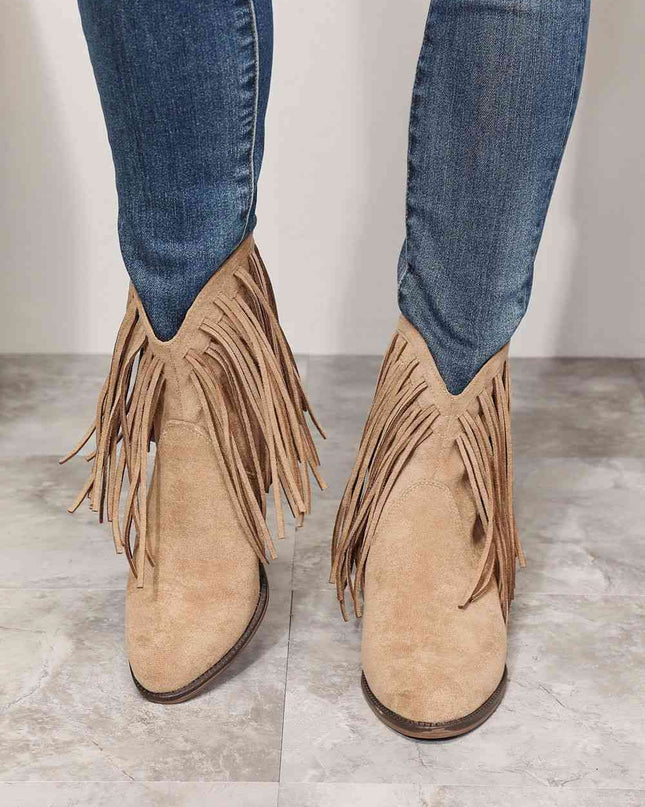 Legend Women's Fringe Cowboy Western Ankle Boots