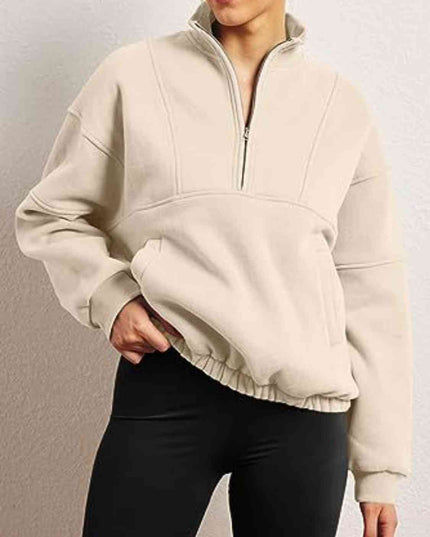 Half-Zip Long Sleeve Sweatshirt