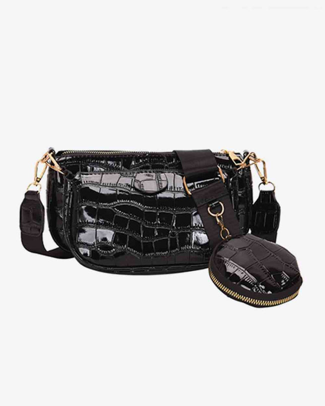 PU Leather Shoulder Bag with Wallet