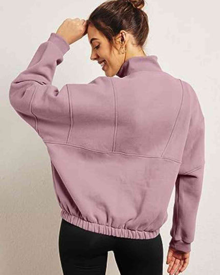 Half-Zip Long Sleeve Sweatshirt