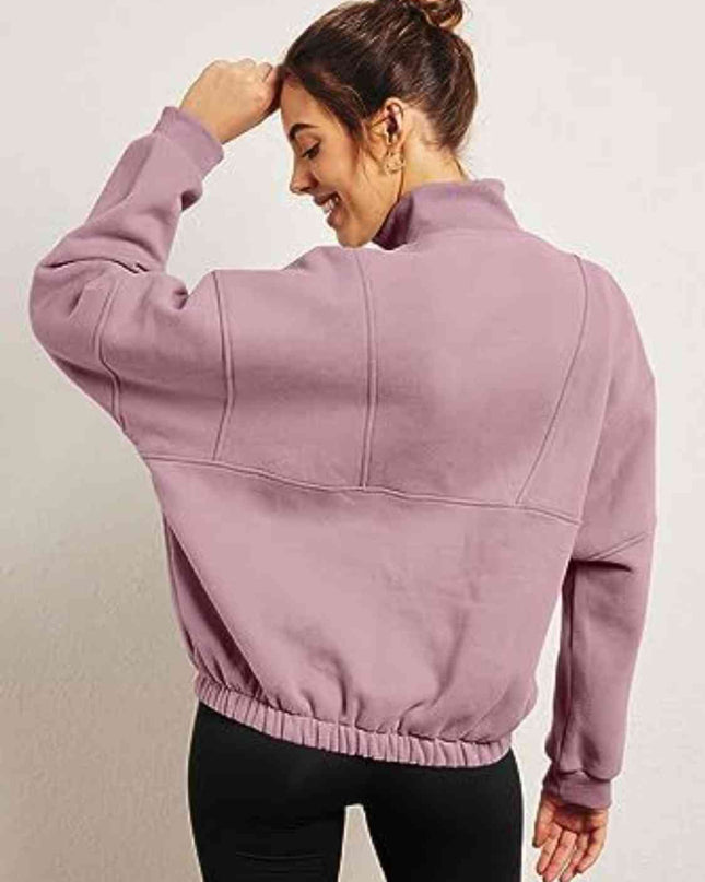 Half-Zip Long Sleeve Sweatshirt