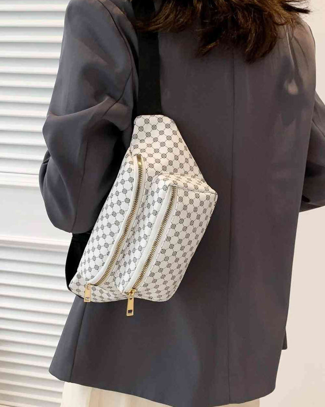 Printed PU Leather Sling Bag