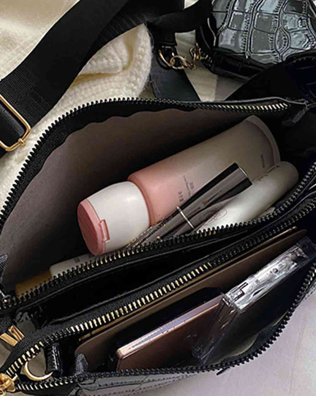 PU Leather Shoulder Bag with Wallet