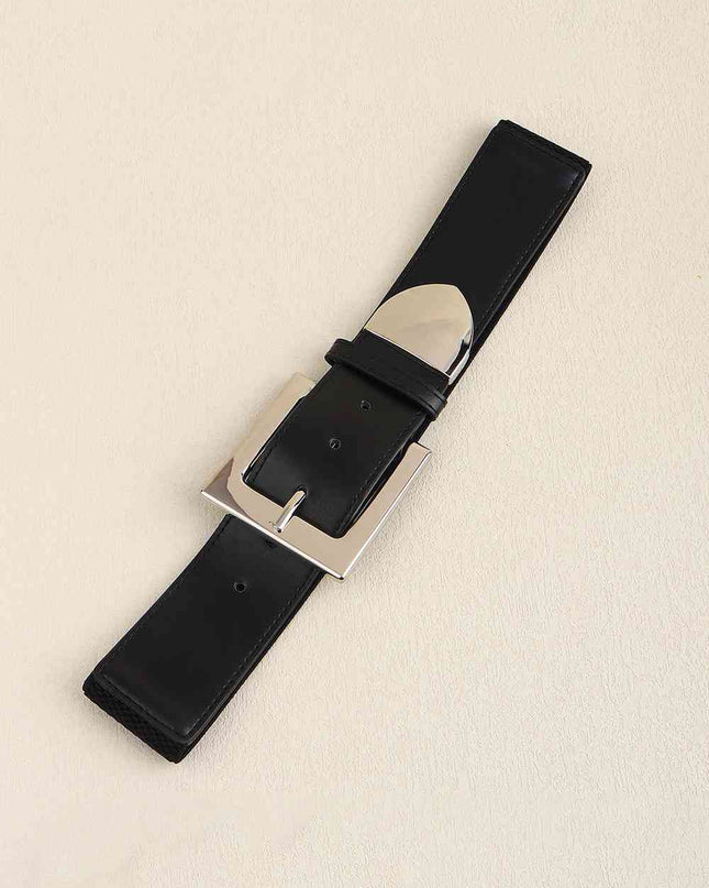 Zinc Alloy Buckle PU Leather Belt