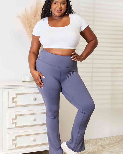 Basic Bae Wide Waistband Bootcut Sports Pants